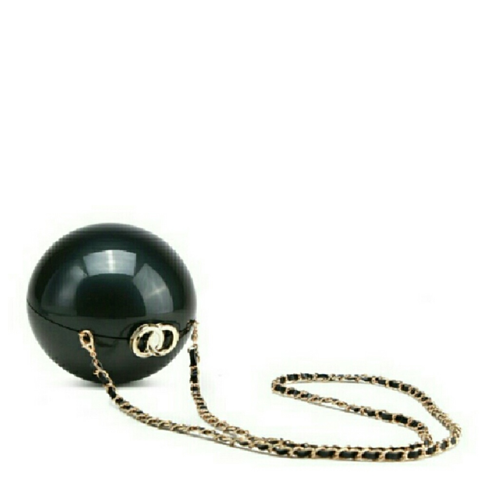 Haley Pearl crossbody clutch in Black